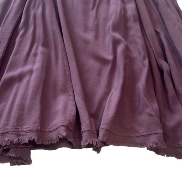 Altar'd State Eggplant Sleeveless Fringe Frayed Shift Dress Size Medium - Picture 6 of 11